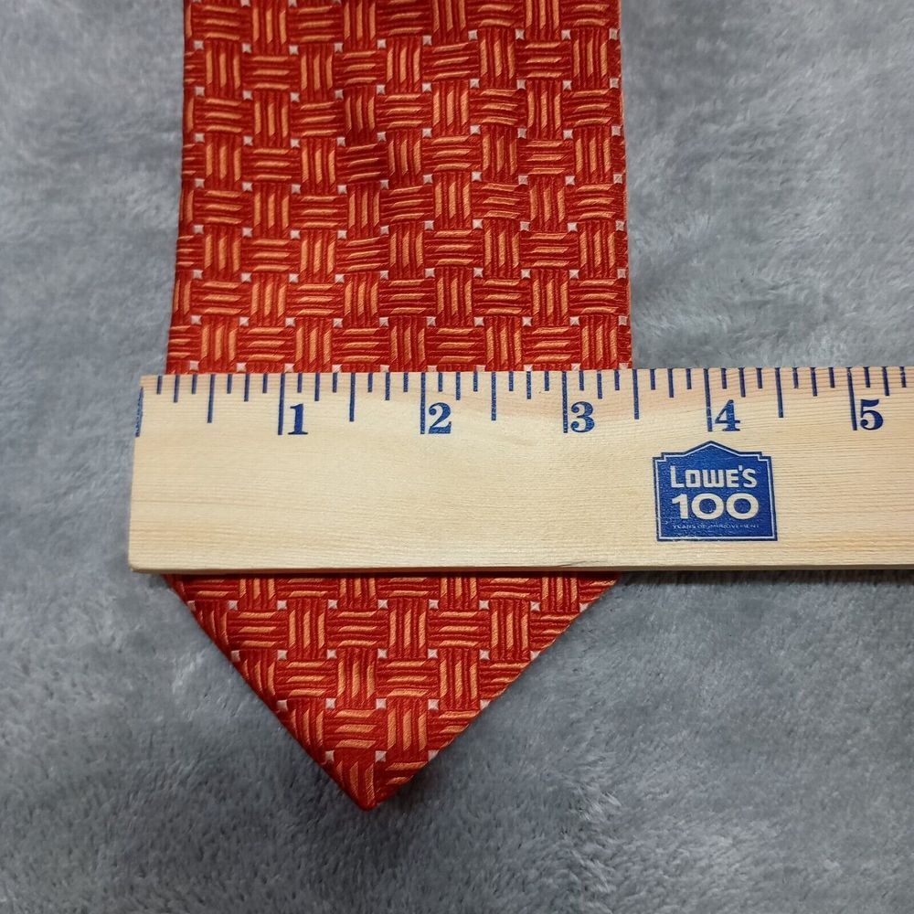 Nick Hilton Mens Tie Made in Italy 100% Silk Woven Textured Jacquard Cross Hatch - Picture 3 of 8